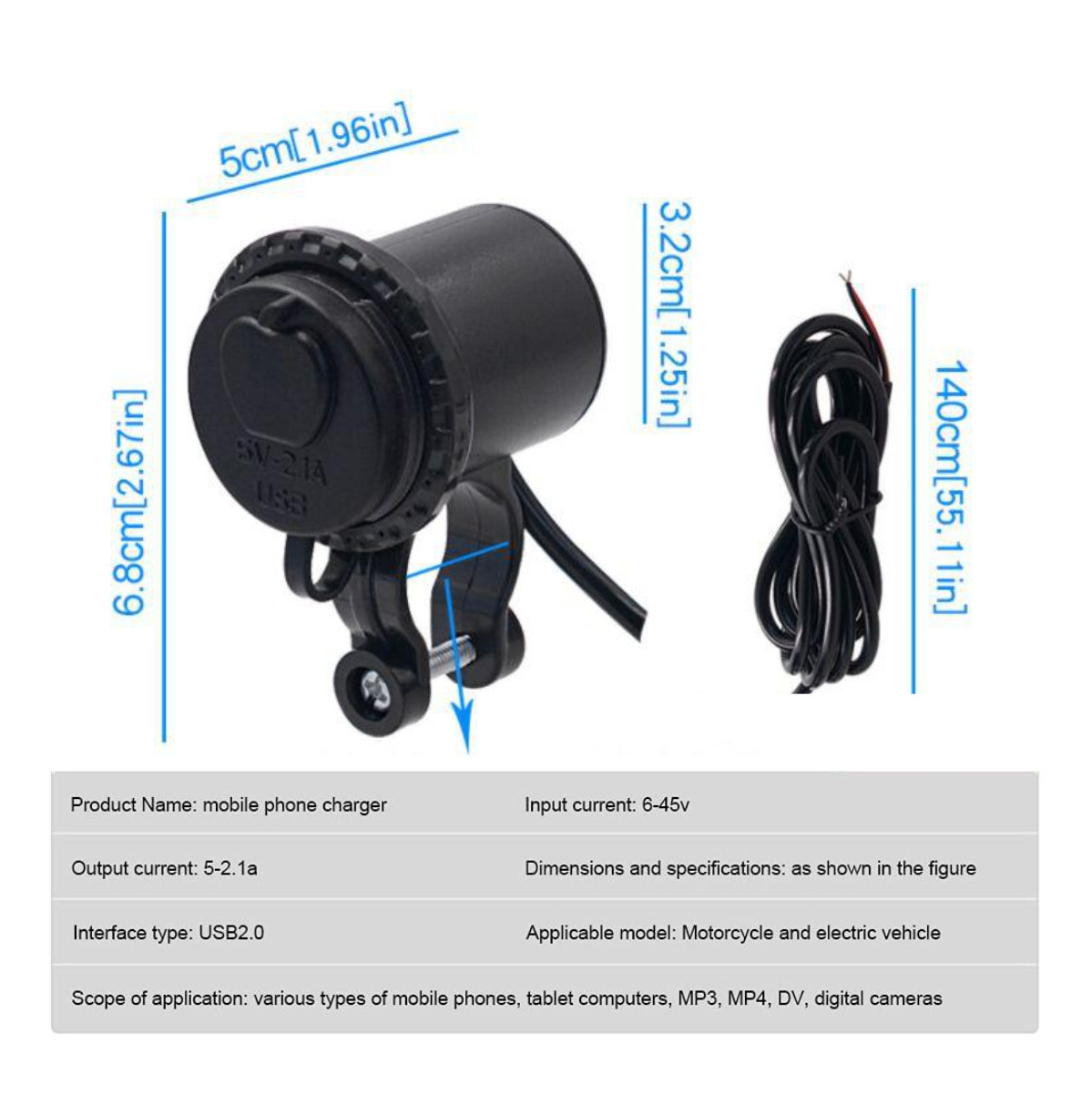 Miniatura 5 de Cargador Cel Para Moto Impermeable Usb